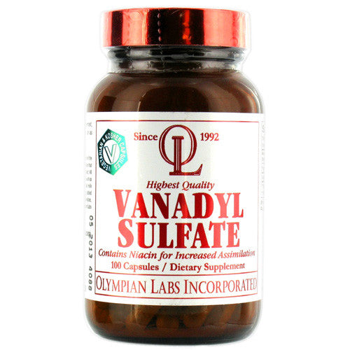 Olympian Labs Vanadyl Sulfate With Niacin 20 Mg Capsules - 100 Ea